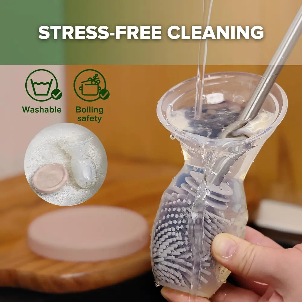 Haakaa Gen. 1 Silicone Breast Pump &amp; Cap Set – Gentle One-Piece Breast Pump – Blush