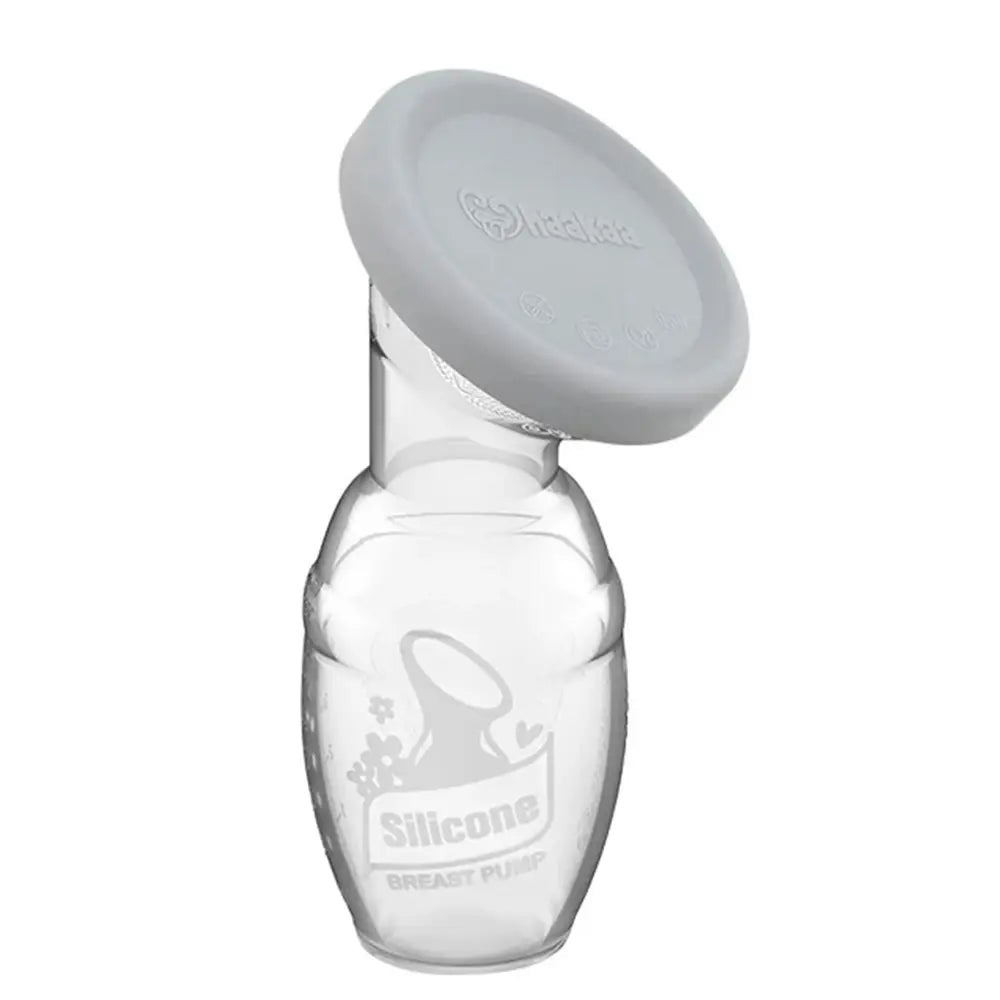 Haakaa Gen. 1 Silicone Breast Pump &amp; Cap Set – Gentle One-Piece Breast Pump – Grey