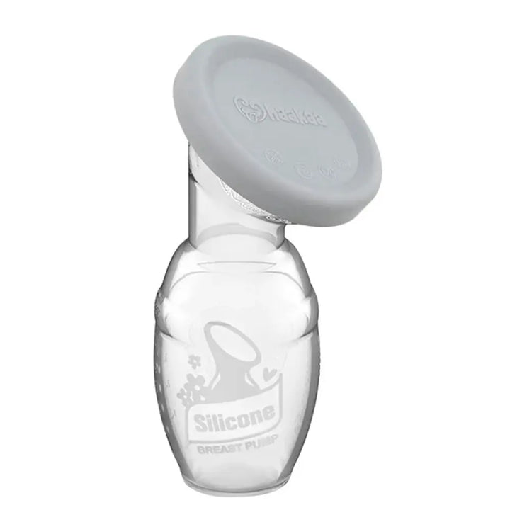 Haakaa Gen. 1 Silicone Breast Pump &amp; Cap Set – Gentle One-Piece Breast Pump – Grey