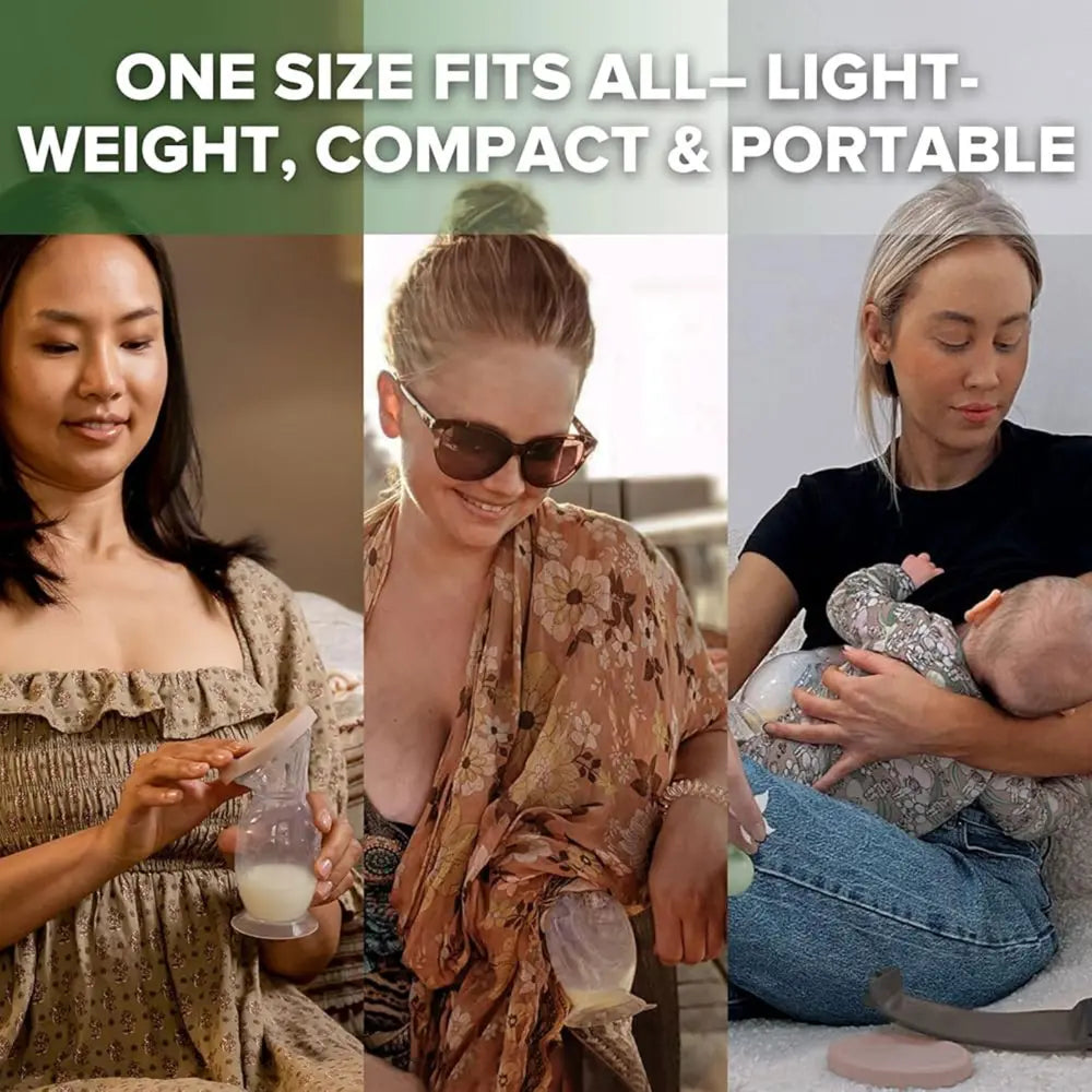 Haakaa Gen. 2 Silicone Breast Pump &amp; Cap Set – Improved Suction &amp; Comfort – 100ml – Grey