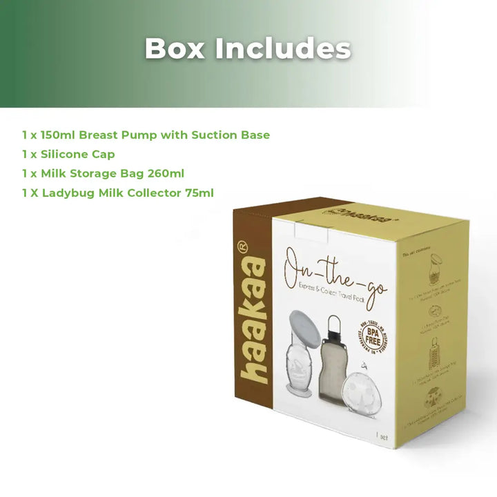 Haakaa Express &amp; Collect Travel Pack – Compact Breastfeeding Essentials for On-the-Go Moms