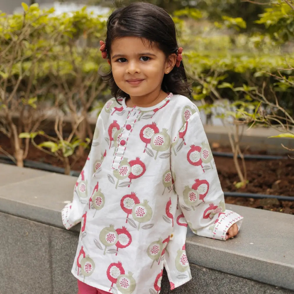 Dulaar Chanderi Kurta Pyjama Set | Hand-Block Printed