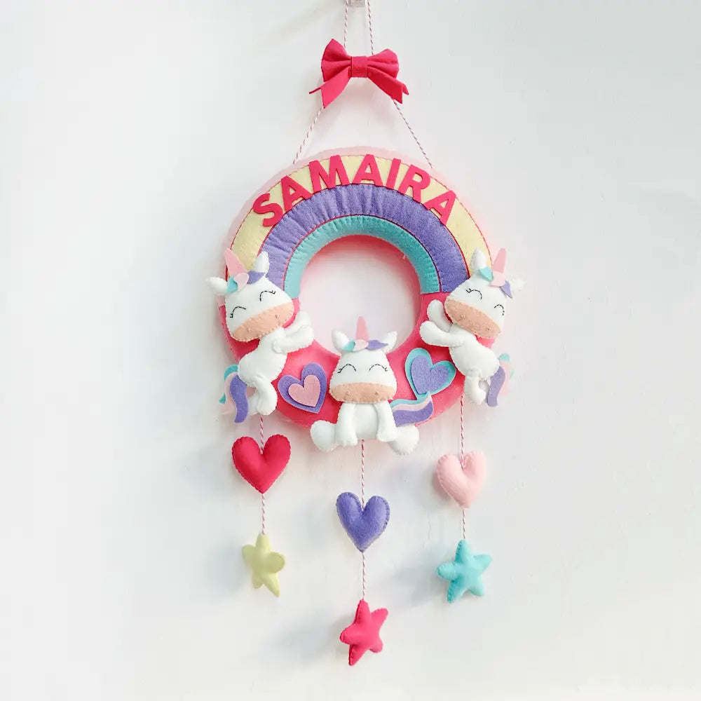 GWD Kids Unicorn Adventures Name Wall Hanging