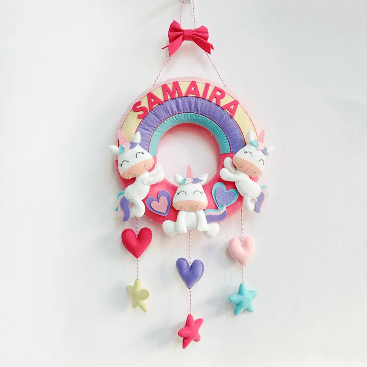 GWD Kids Unicorn Adventures Name Wall Hanging