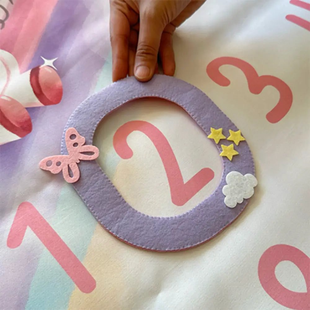 GWD Kids Baby Milestone Blanket - Flying Unicorns