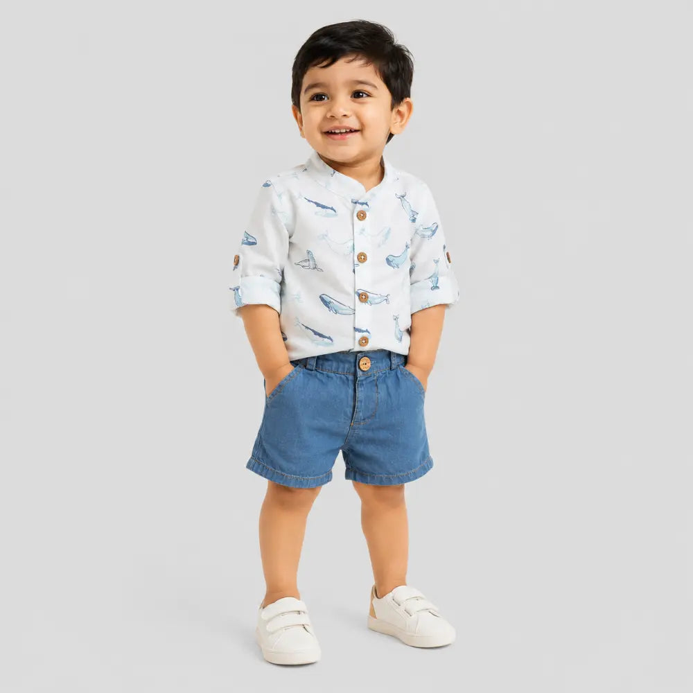 Tiny Twig Whale Gandhi Shirt Long Sleeve
