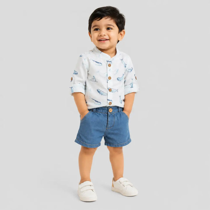 Tiny Twig Whale Gandhi Shirt Long Sleeve