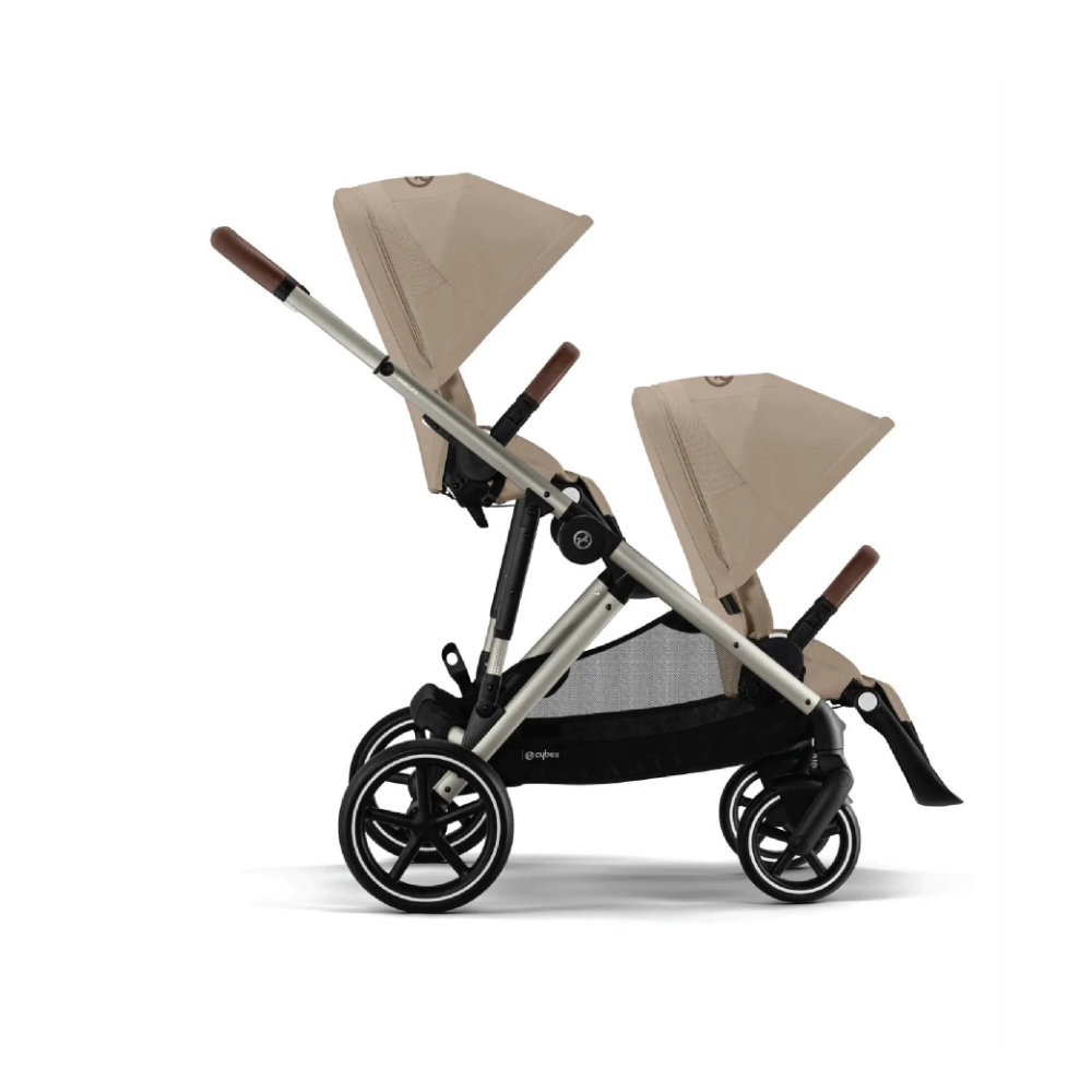 Cybex Gazelle Double Stroller for Twins/Siblings - Almond Beige