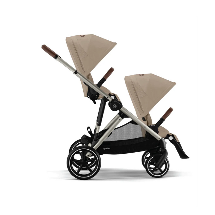 Cybex Gazelle Double Stroller for Twins - Almond Beige