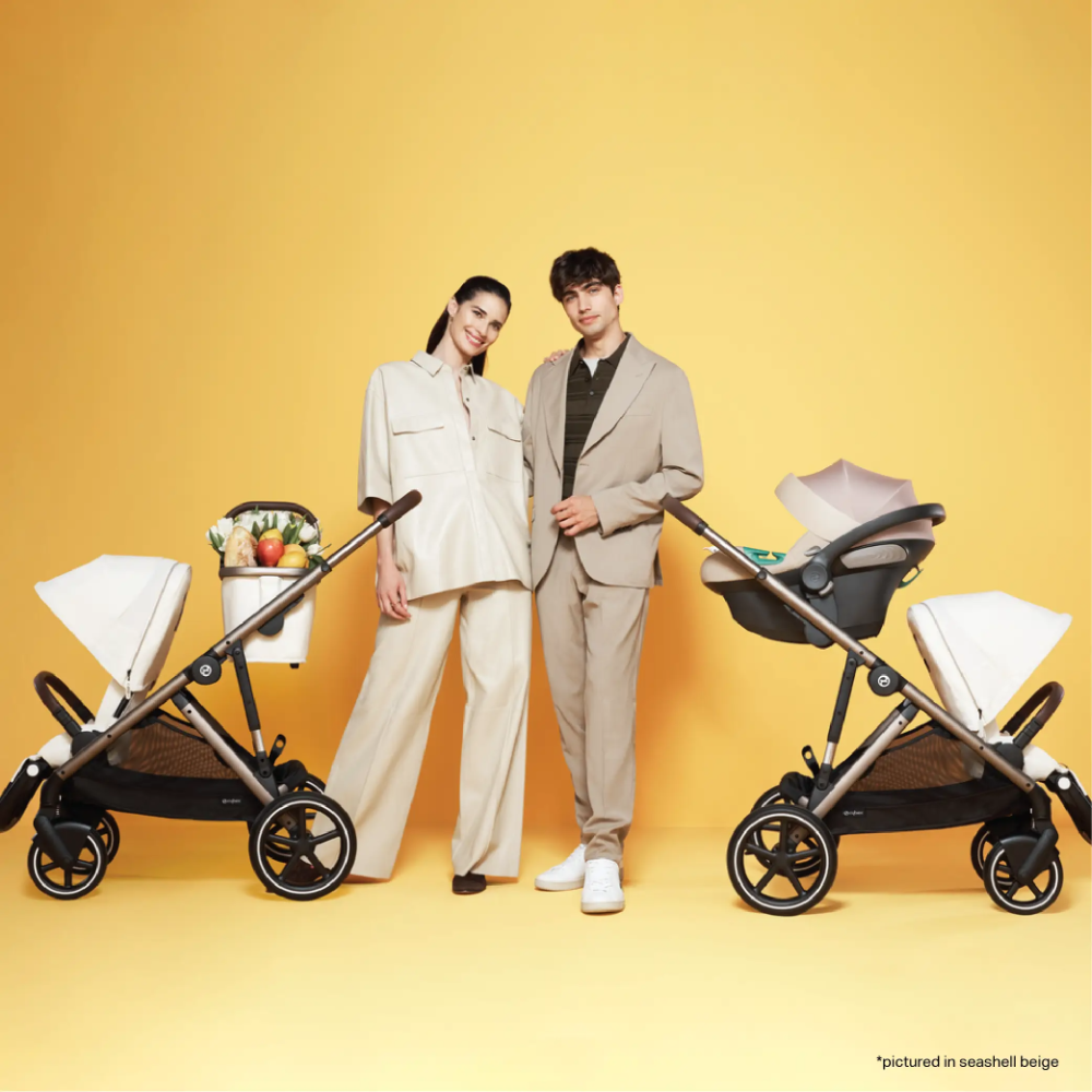 Cybex Gazelle Double Stroller for Twins/Siblings - Almond Beige