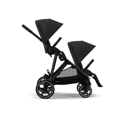 Cybex Gazelle Double Stroller for Twins/Siblings - Moon Black