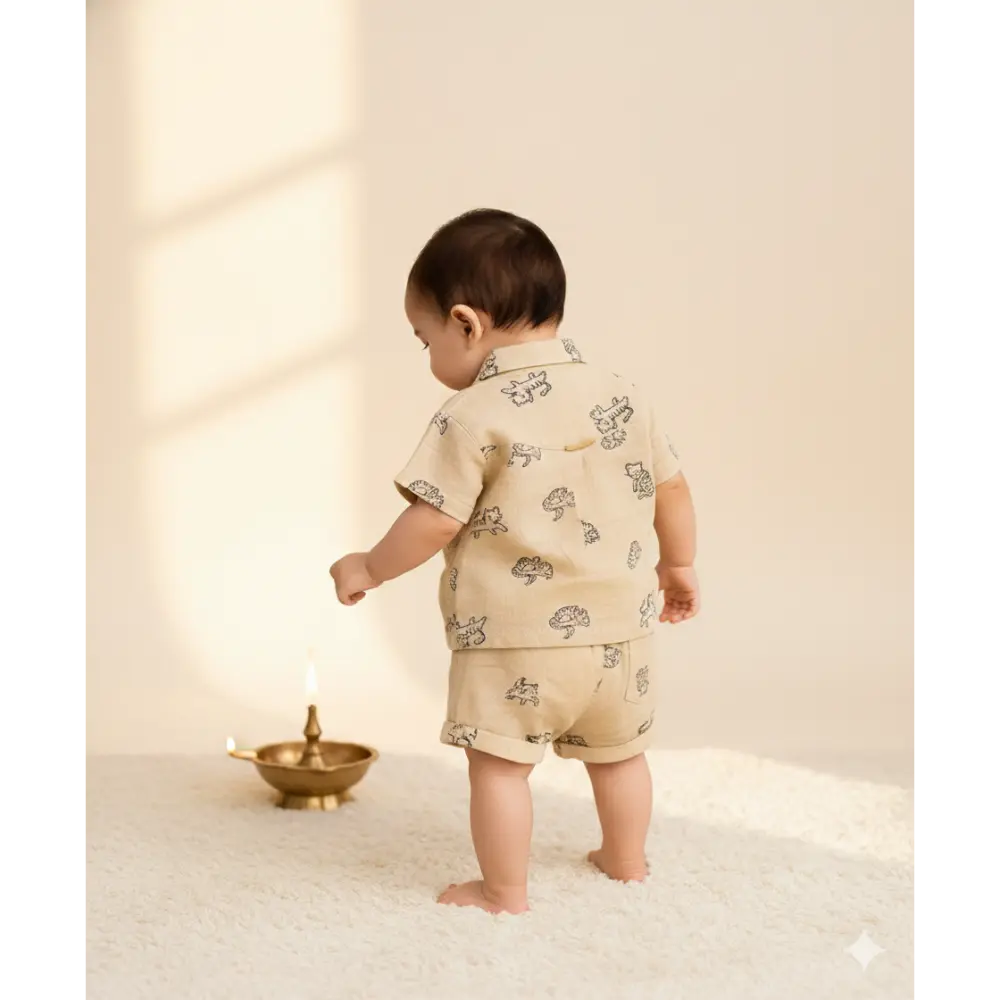 Sweetlime By AS Tiger Print Cotton Co-ord Set
