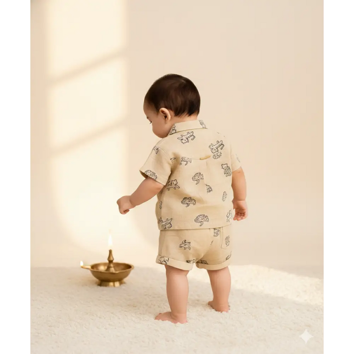 Sweetlime By AS Tiger Print Cotton Co-ord Set