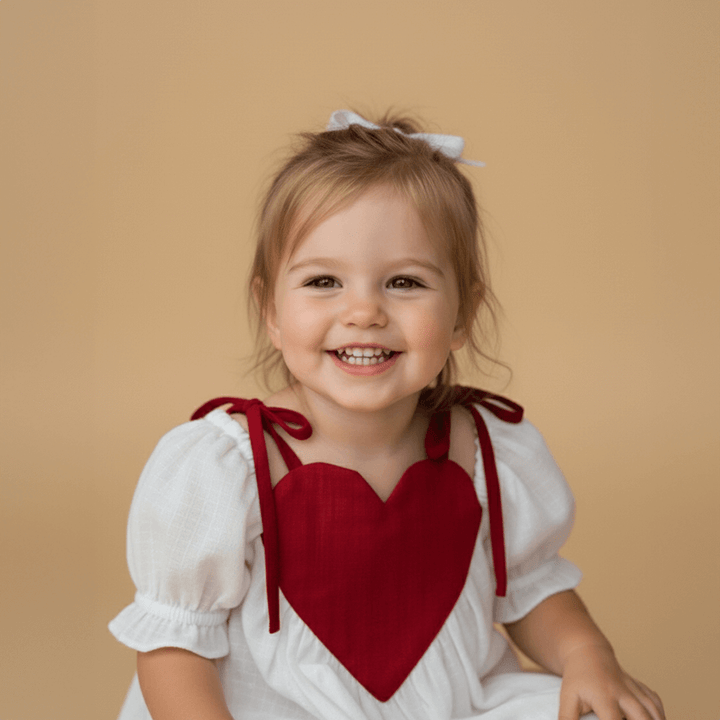 PureCloth.Co Kota Silk Heart Dress - Off-White