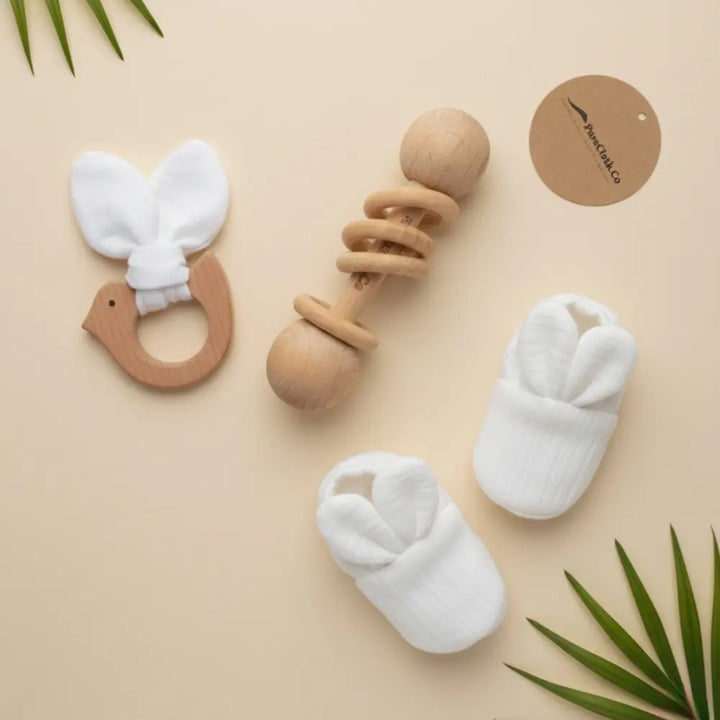 PureCloth.Co Nestling Newborn Gift Box | Toy Gift Set - 0-12 Months
