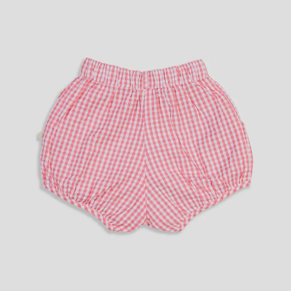 Tiny Twig Berry Gingham Girls Shorts