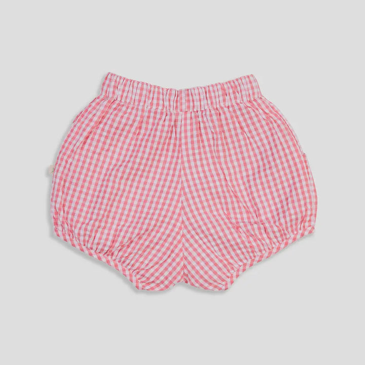 Tiny Twig Berry Gingham Girls Shorts