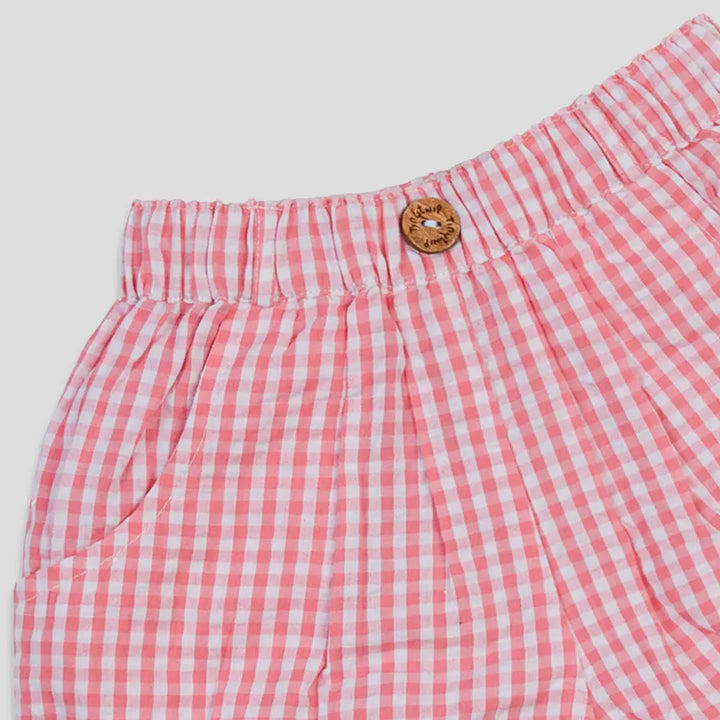 Tiny Twig Berry Gingham Girls Shorts