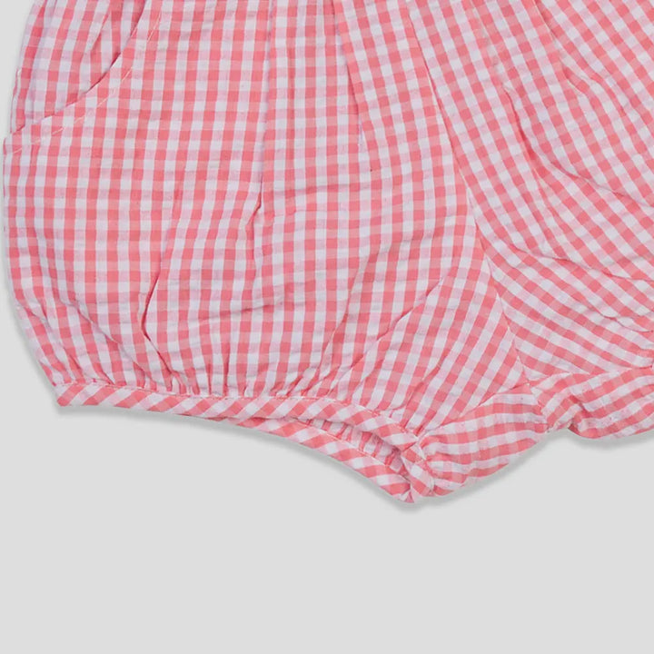 Tiny Twig Berry Gingham Girls Shorts
