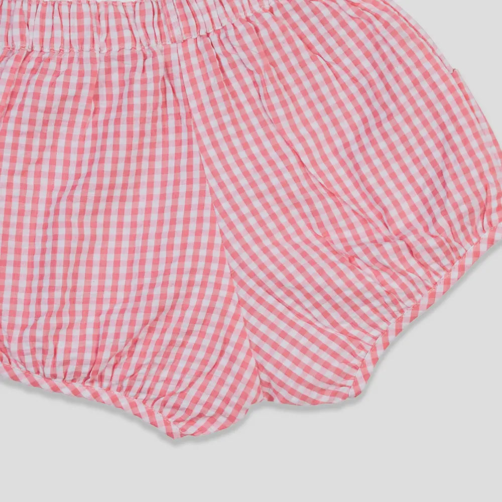 Tiny Twig Berry Gingham Girls Shorts