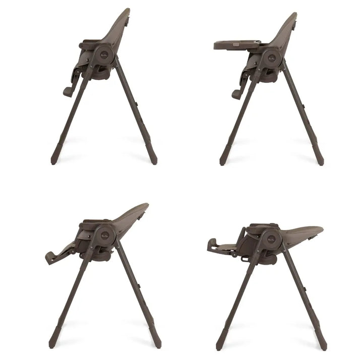 Silver Cross Gourmet High Chair|5 Position Recline|Adjustable Footrest|7 Height Positions|Super Lightweight|Birth to 36 months (15 Kg) - Cappuccino