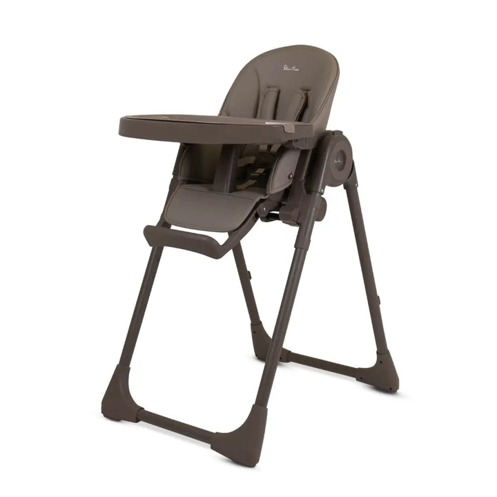 Silver Cross Gourmet High Chair|5 Position Recline|Adjustable Footrest|7 Height Positions|Super Lightweight|Birth to 36 months (15 Kg) - Cappuccino