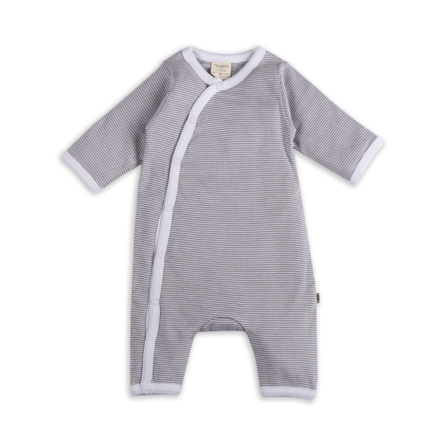 Tiny Twig Snapsuit Granite Stripes