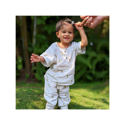 Organic Muslin Joggers Set -The Sparrow and Flower