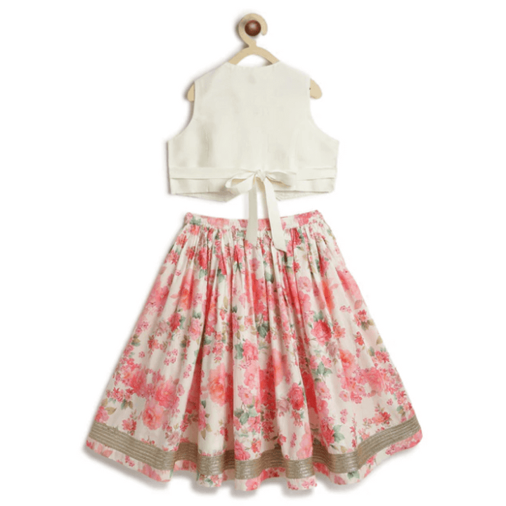 Tiber Taber Kids Gulaabo Lehenga Set with Bandana