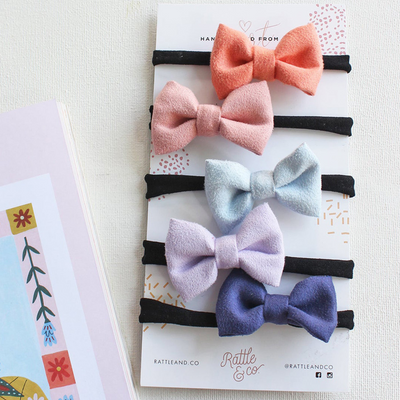 Rattle & Co Baby Girl - Set of 5 bows