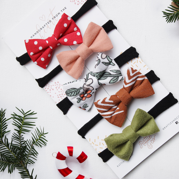 Rattle &amp; Co. Headbands - Set of 5 - Chestnuts Roasting