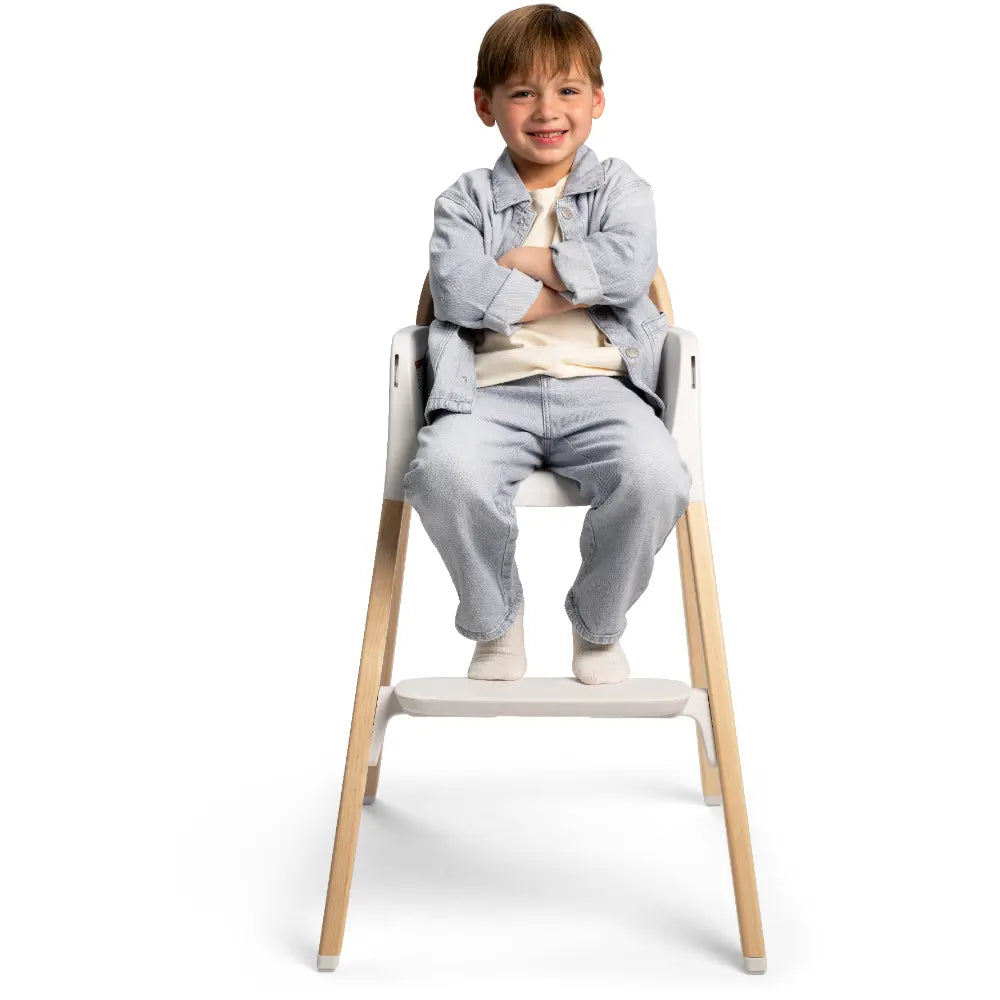 Nuna Bryn Baby High Chair-With Removable Seat Pad &amp; Child Tray-Tool Free Assembly-Made From Premium Black Walnut &amp; Maple Woods-For 6M+ (Upto 100 Kg)-Heritage