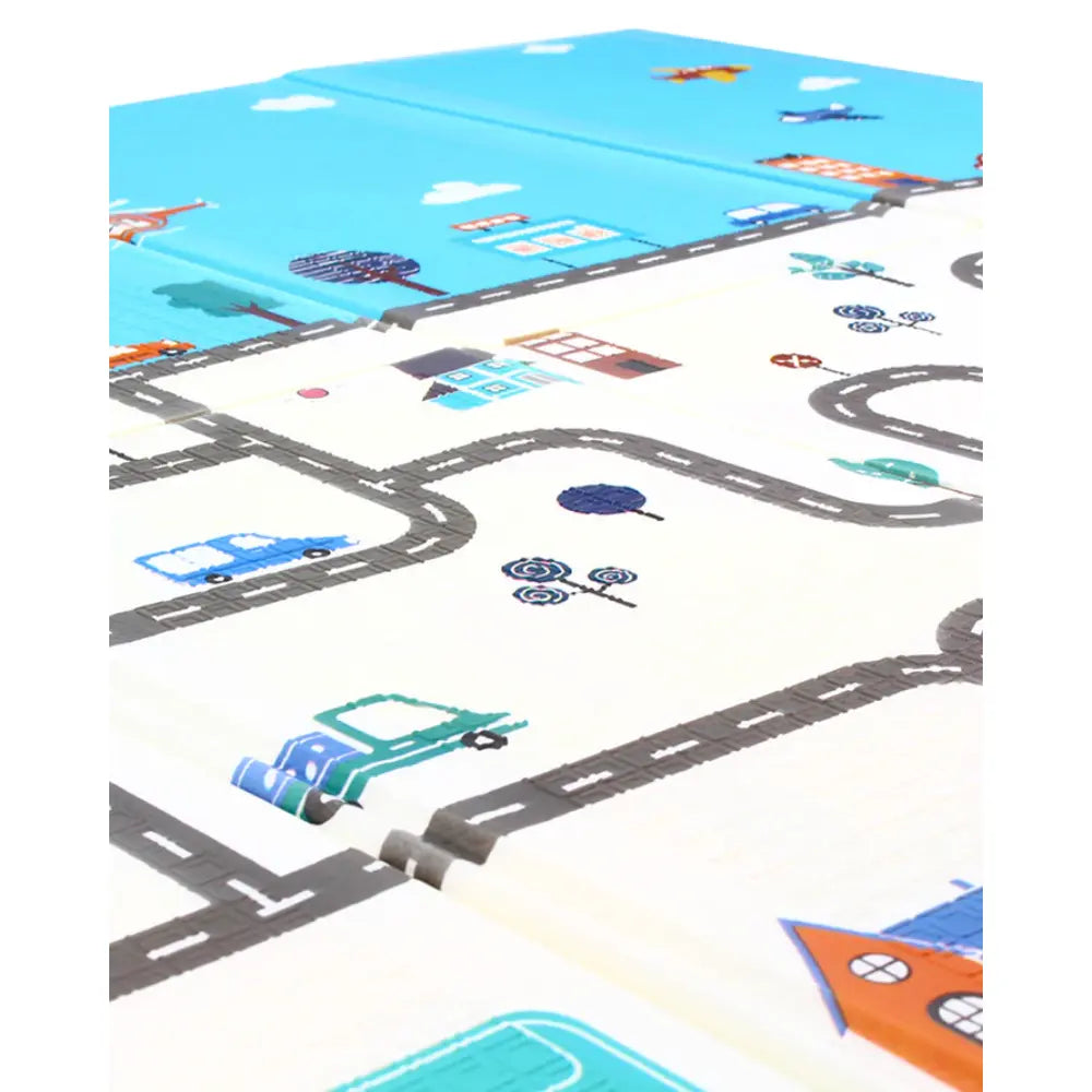 Sunta Playmats - Xpe 2 Sides Printed Folding Mat (Train Track / Party Animal)