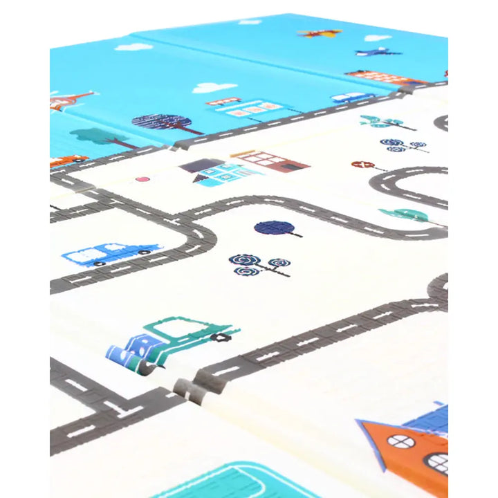 Sunta Playmats - Xpe 2 Sides Printed Folding Mat (Train Track / Party Animal)