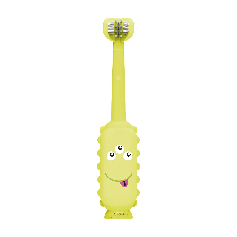 Dr. Brown’s Tooth Scrubber™ Toddler Toothbrush – Monster Design, Green, 1-Pack