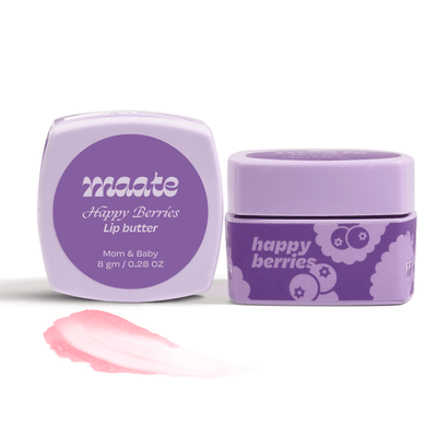 Maate 100% Natural Lip Butter Enriched with Blueberry & Strawberry (8 gm)