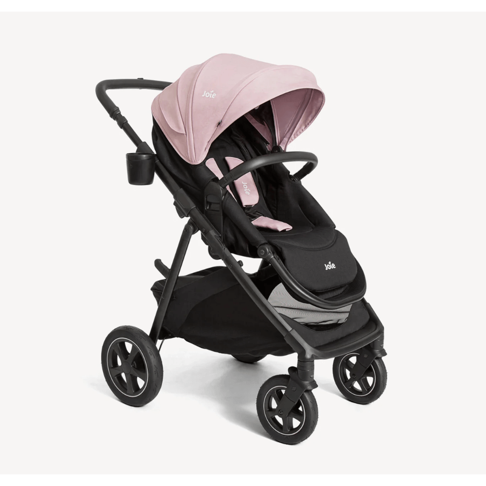 Joie Hazel™ Baby Stroller-Height Adjustable Seat &amp; Parent Handle Bar-Reversible &amp; Flat Reclining Seat-Car Seat Compatible-2 Years Warranty-For 0 to 4Y (Upto 22 kg)- Blush