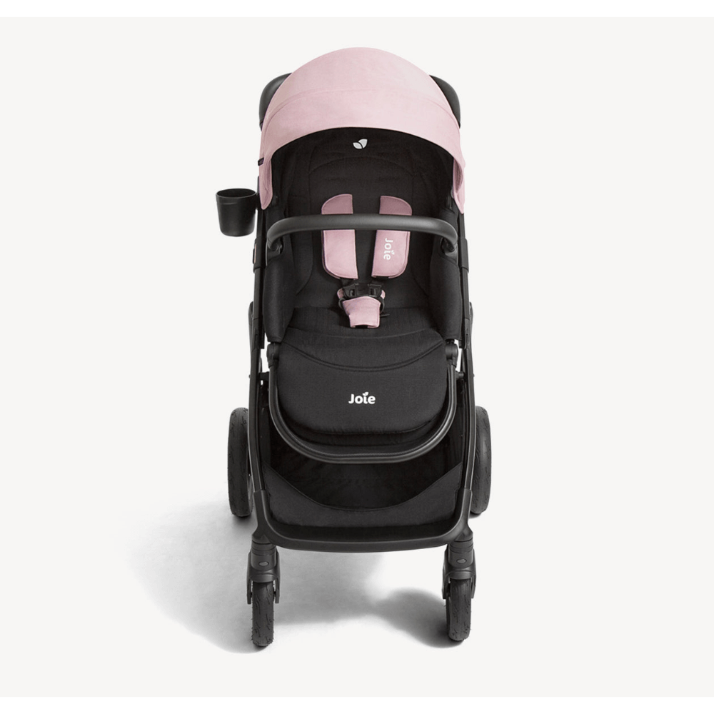 Joie Hazel™ Baby Stroller-Height Adjustable Seat &amp; Parent Handle Bar-Reversible &amp; Flat Reclining Seat-Car Seat Compatible-2 Years Warranty-For 0 to 4Y (Upto 22 kg)- Blush
