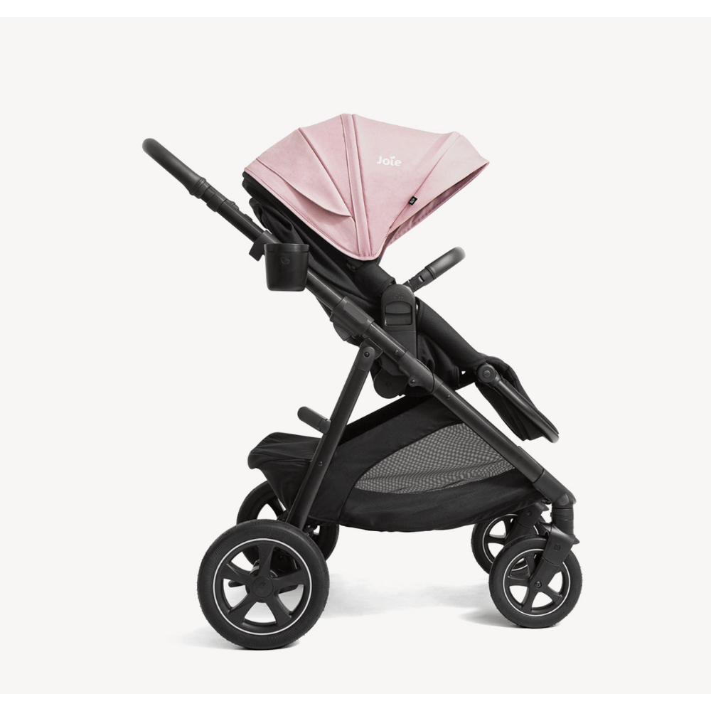 Joie Hazel™ Baby Stroller-Height Adjustable Seat &amp; Parent Handle Bar-Reversible &amp; Flat Reclining Seat-Car Seat Compatible-2 Years Warranty-For 0 to 4Y (Upto 22 kg)- Blush