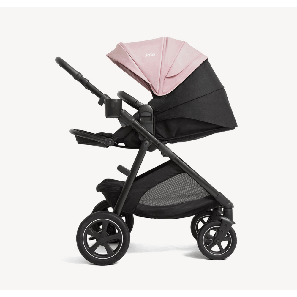 Joie Hazel™ Baby Stroller-Height Adjustable Seat &amp; Parent Handle Bar-Reversible &amp; Flat Reclining Seat-Car Seat Compatible-2 Years Warranty-For 0 to 4Y (Upto 22 kg)- Blush