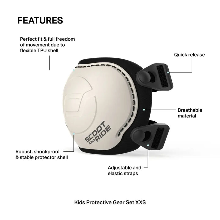 Scoot &amp; Ride Highwaykick 1 Kids Scooter with Helmet &amp; Protective Gear Set | Convertible Ride-On Scooter with Adjustable Helmet, Knee &amp; Elbow Pads | Ideal for Toddlers &amp; Kids - Ash
