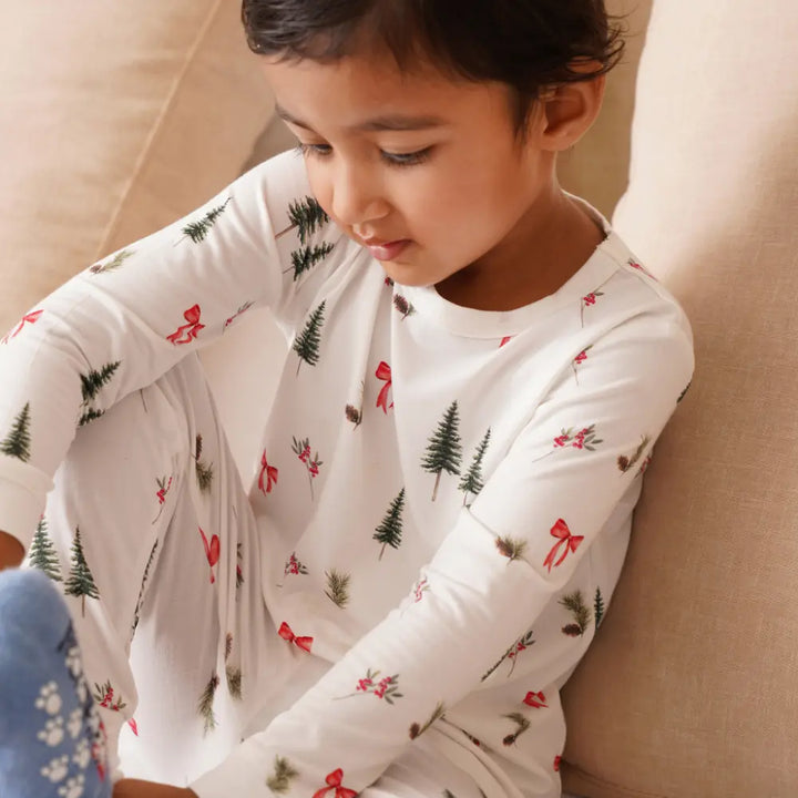 Bubz Bamboo Baby Long Co-rd Set - Soft Breathable Outfit - Woodland Cheers