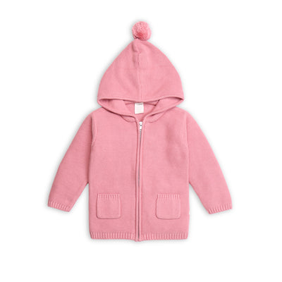 Tiny Twig Knitted Hoodie Soft Pink