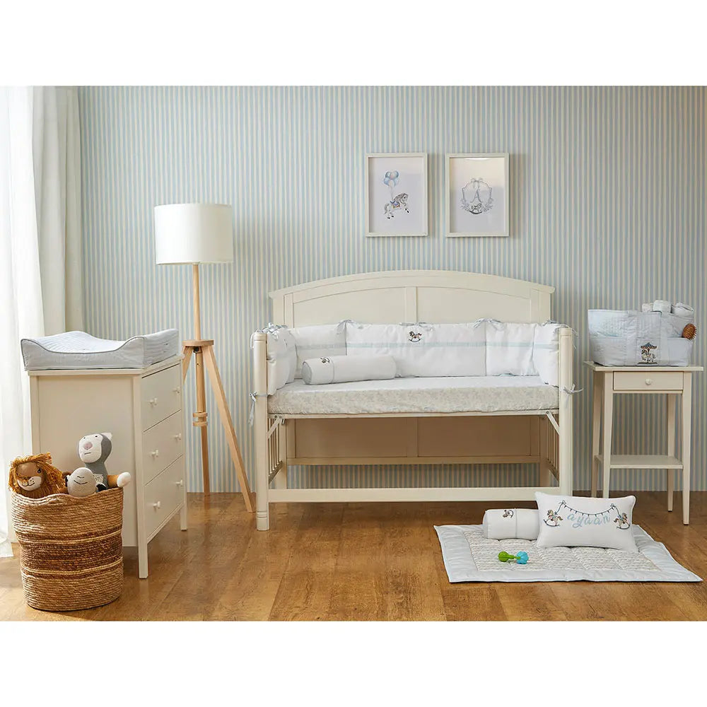 Annasimona Kids Horse Diaper Caddy - Blue Stripes