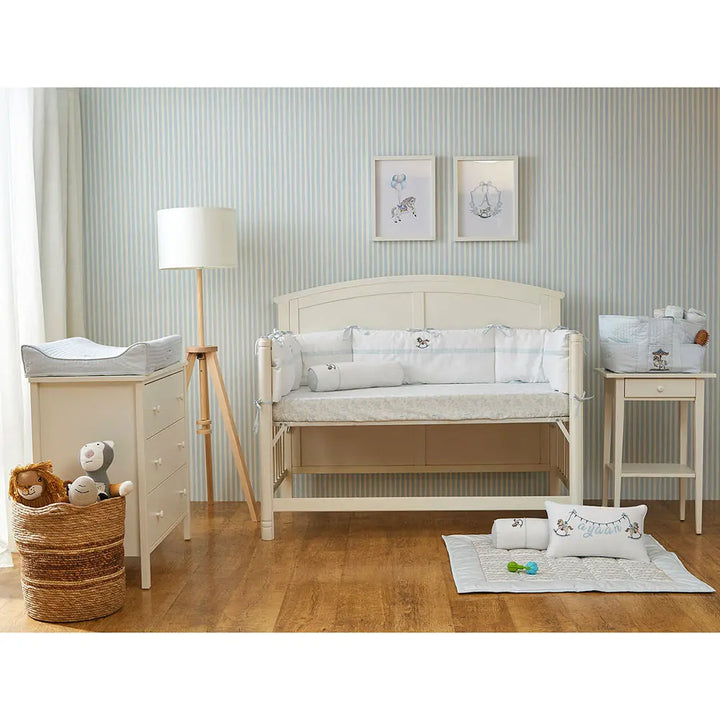 Annasimona Kids Horse Diaper Caddy - Blue Stripes