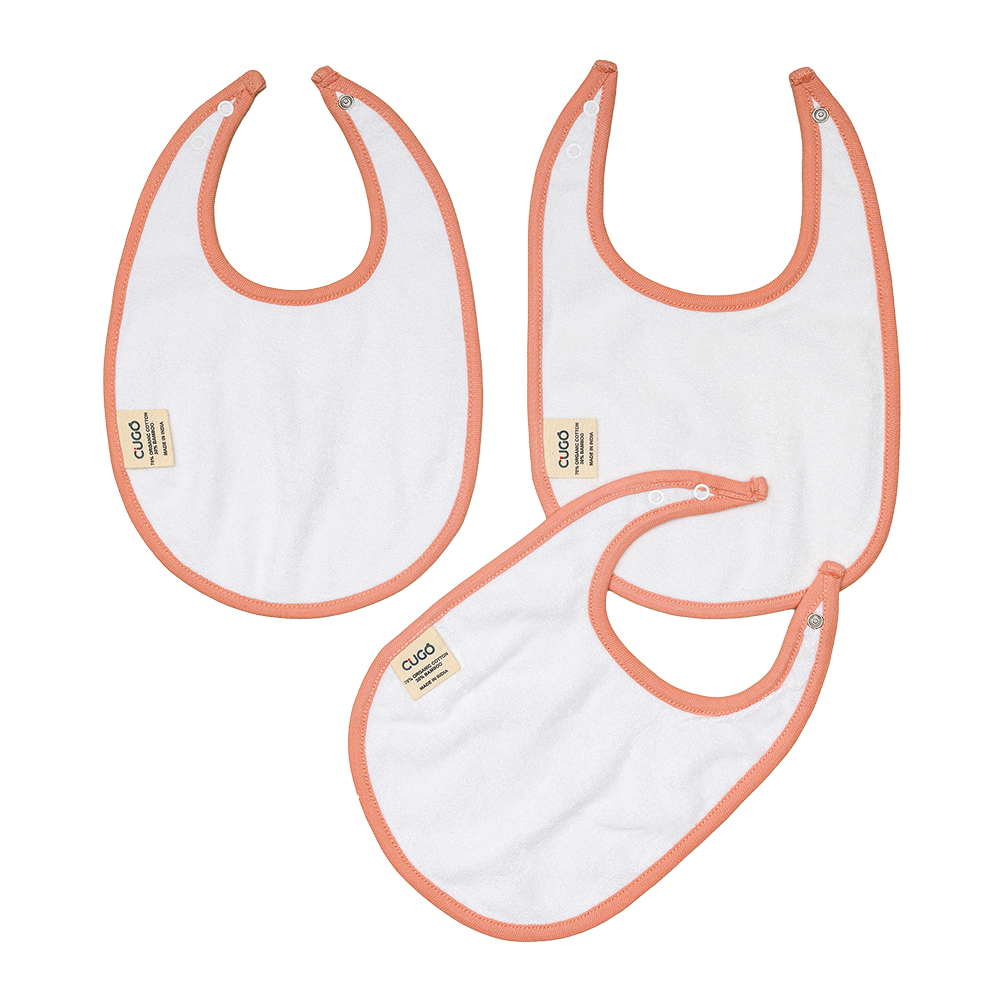 Cugo Bamboo Cotton Muslin Bibs (Pack of 3)