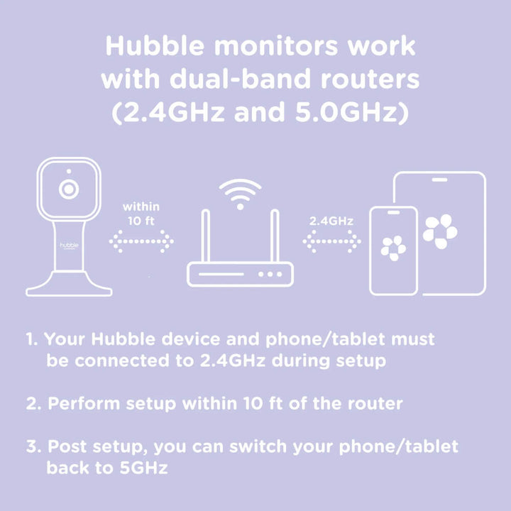 Hubble Connected Nursery Pal Glow Baby Monitor