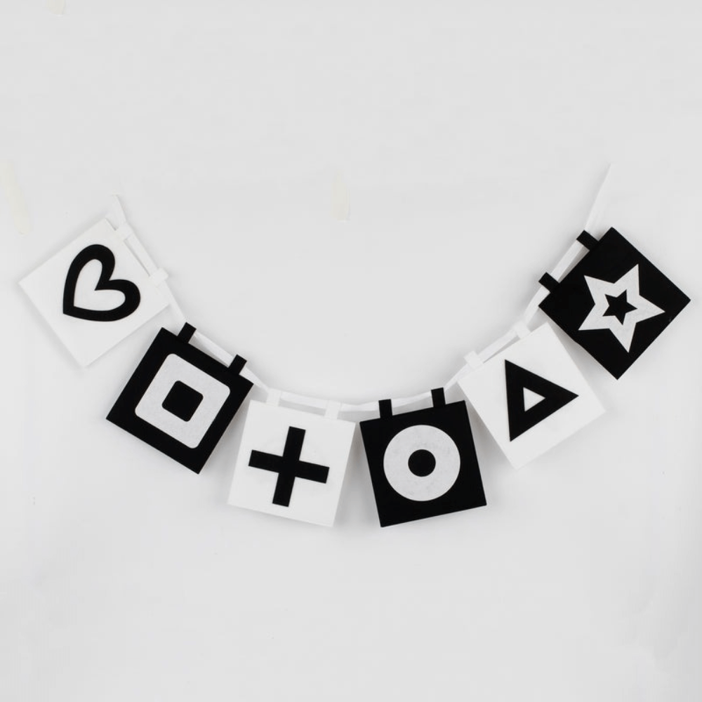 GWD Kids High Contrast Reversible Monochrome Felt Banner