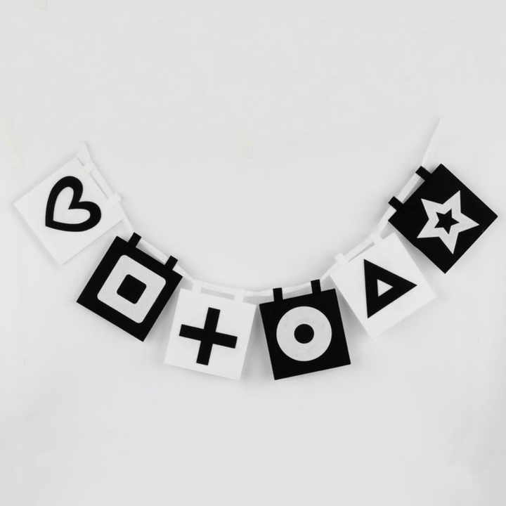 GWD Kids High Contrast Reversible Monochrome Felt Banner