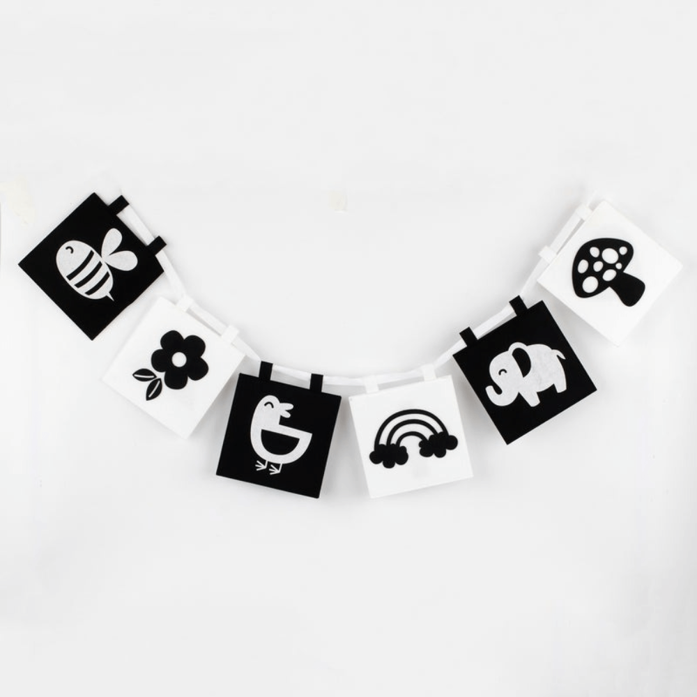 GWD Kids High Contrast Reversible Monochrome Felt Banner